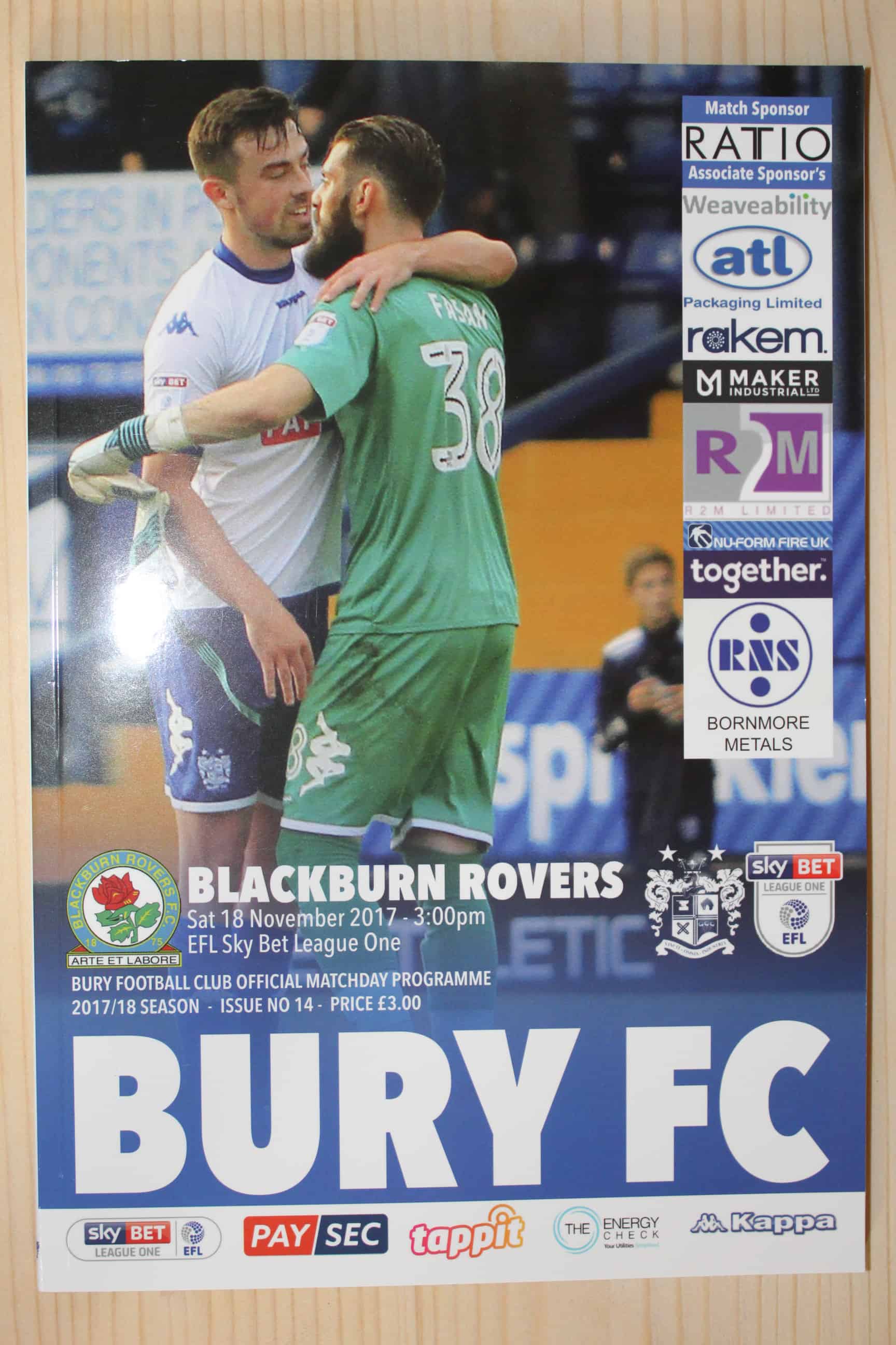 Bury FC v Blackburn Rovers FC